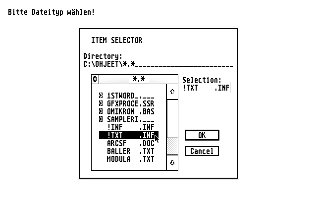 Kurztext atari screenshot