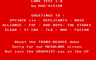 Lame Test — screenshot 1