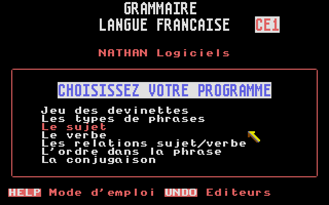 Langue Française - École - CE1 atari screenshot