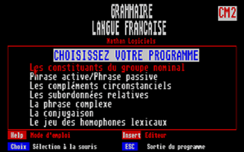 Langue Française - École - CM2 atari screenshot