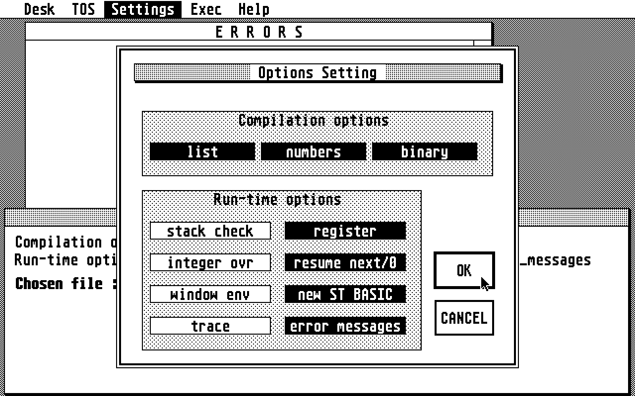 LDW BASIC Compiler atari screenshot