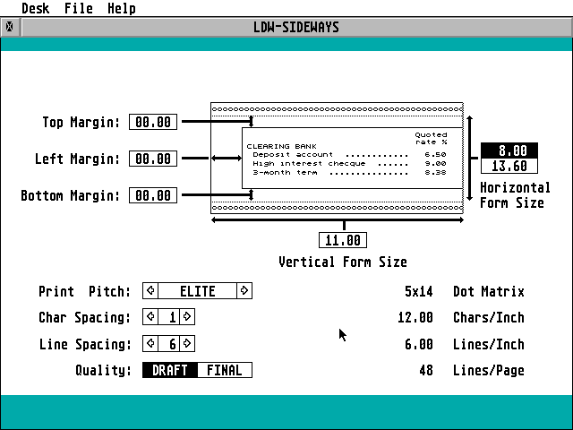 LDW Power Spreadsheet atari screenshot