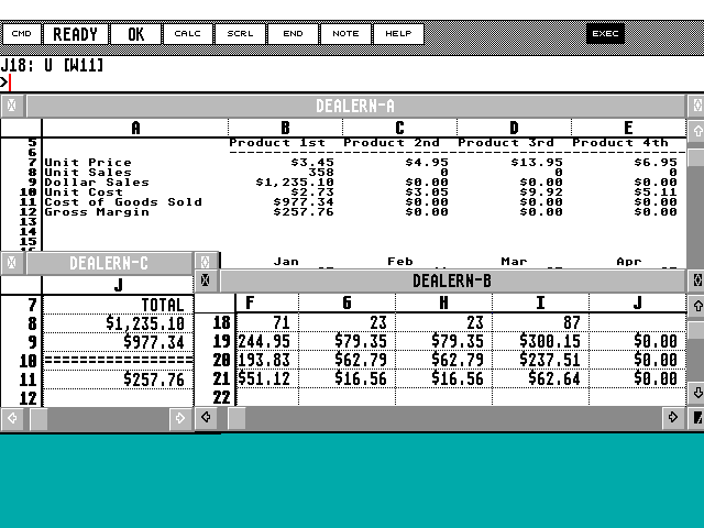 LDW Power Spreadsheet atari screenshot