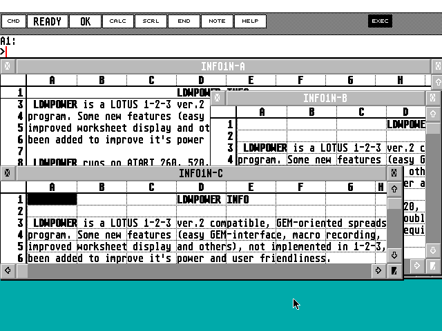 LDW Power Spreadsheet atari screenshot