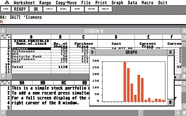 LDW Power Spreadsheet atari screenshot