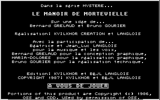 Manoir de Mortevielle (Le) atari screenshot