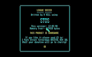 League Soccer atari screenshot