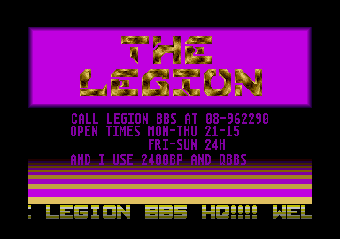 Legion BBS HQ atari screenshot