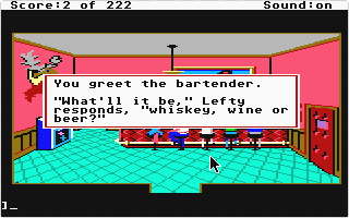 Leisure Suit Larry I - In the Land of the Lounge Lizards atari screenshot