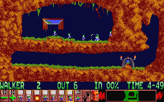 Lemmings atari screenshot