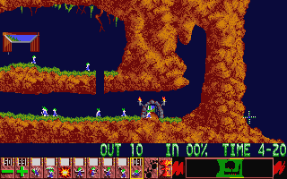 Lemmings atari screenshot