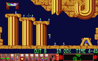 Lemmings atari screenshot