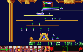 Lemmings atari screenshot