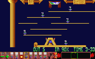 Lemmings atari screenshot