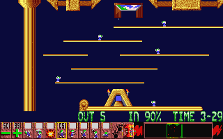 Lemmings atari screenshot