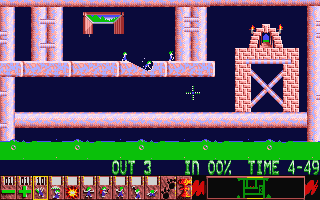 Lemmings atari screenshot