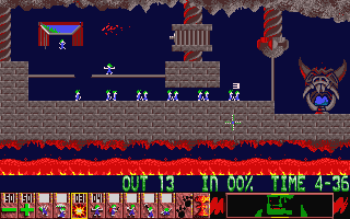 Lemmings atari screenshot