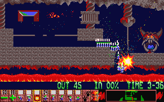 Lemmings atari screenshot