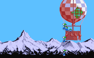 Lemmings atari screenshot