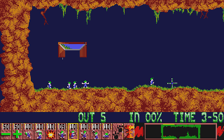 Lemmings atari screenshot