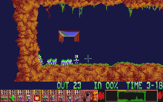 Lemmings atari screenshot