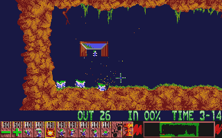 Lemmings atari screenshot