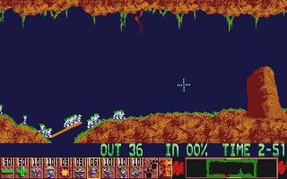 Lemmings atari screenshot