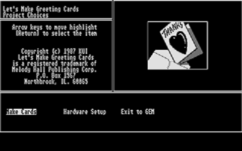 Let's Make Greeting Cards atari screenshot
