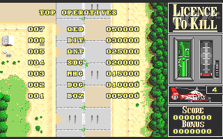 Licence to Kill atari screenshot