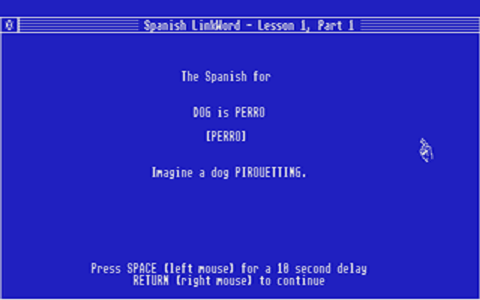 Linkword Spanish atari screenshot