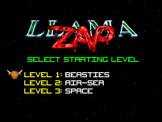 Llamazap atari screenshot