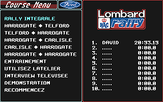 Lombard RAC Rally atari screenshot