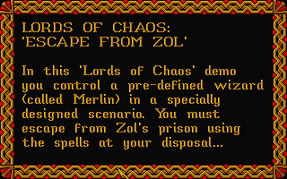 Lords of Chaos - Escape from Zol atari screenshot