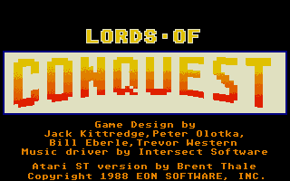 Lords of Conquest atari screenshot