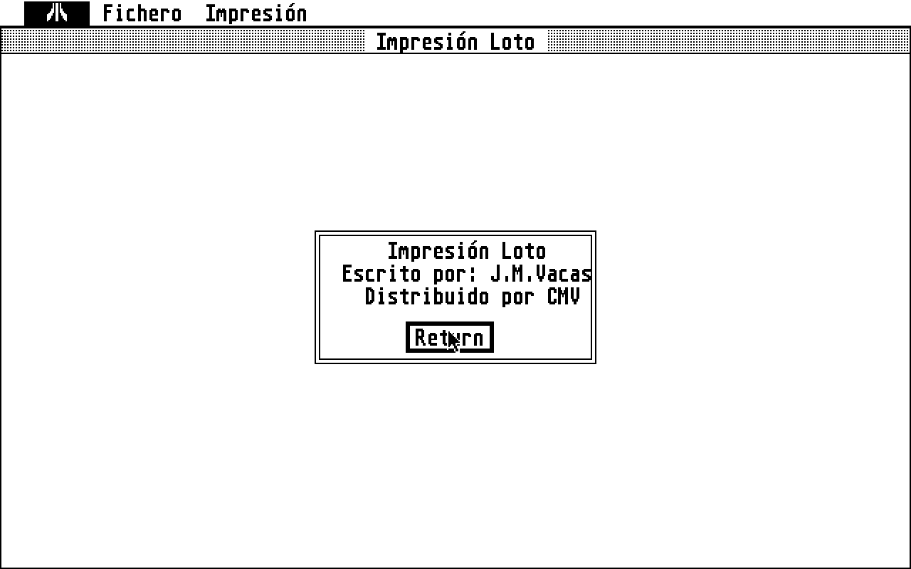Loteria Primitiva atari screenshot
