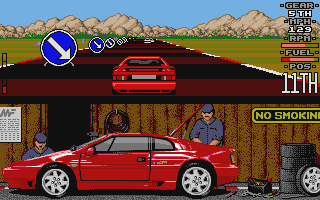 Lotus Esprit Turbo Challenge atari screenshot