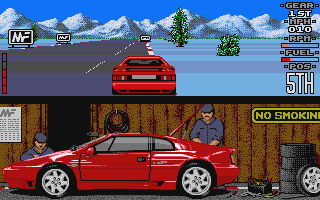 Lotus Esprit Turbo Challenge atari screenshot