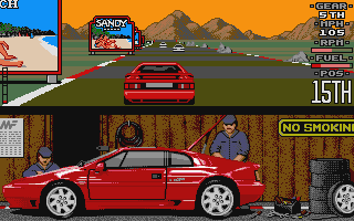 Lotus Esprit Turbo Challenge atari screenshot