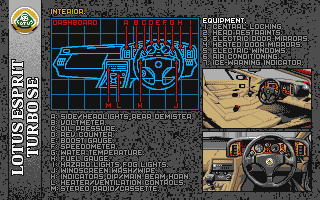 Lotus Esprit Turbo Challenge atari screenshot