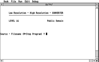 Low Resolution - High Resolution Converter atari screenshot