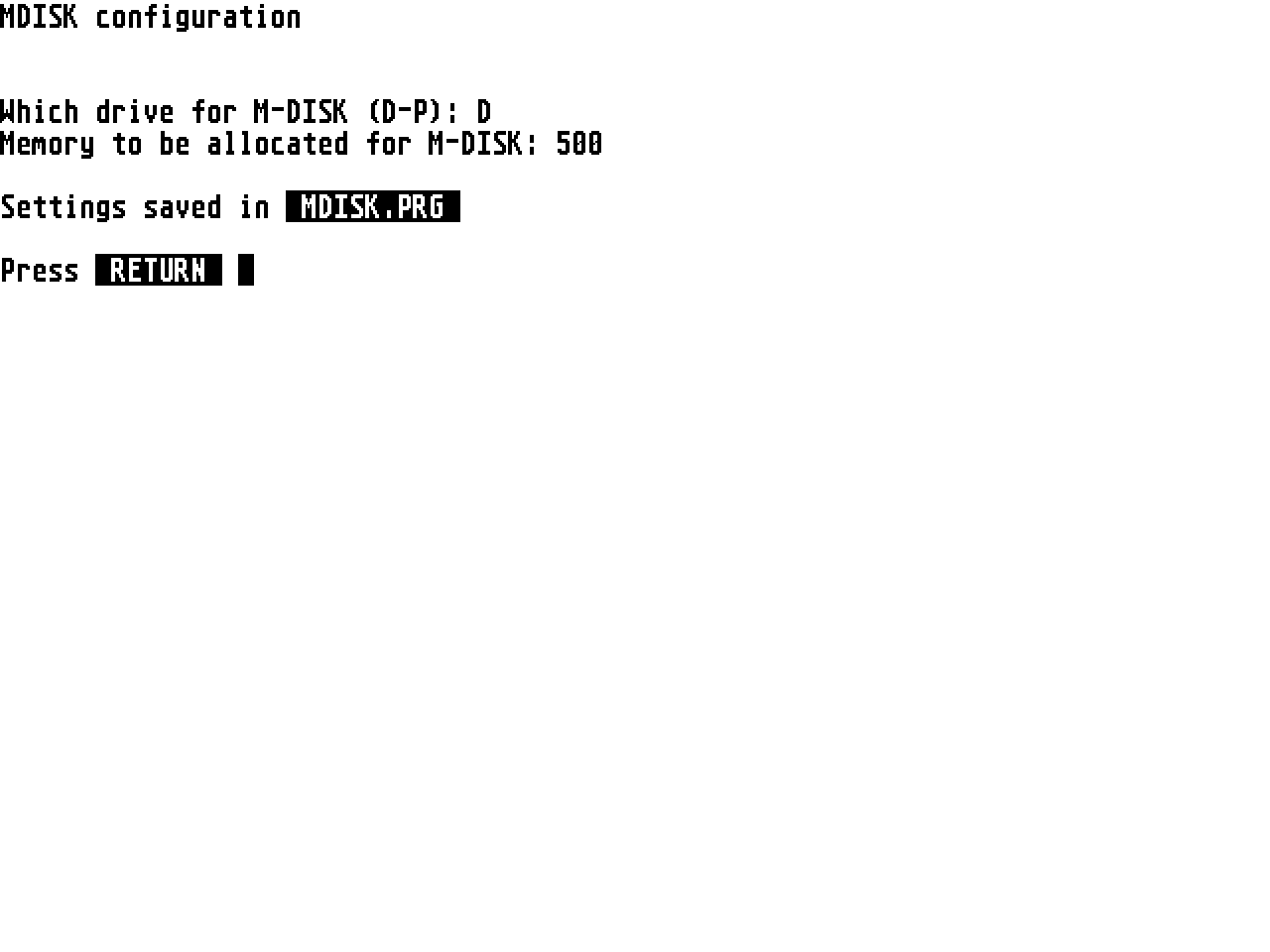 M-Disk atari screenshot