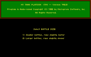 M1 Tank Platoon atari screenshot