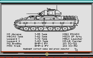 M1 Tank Platoon atari screenshot