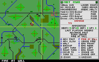 M1 Tank Platoon atari screenshot