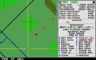 M1 Tank Platoon atari screenshot