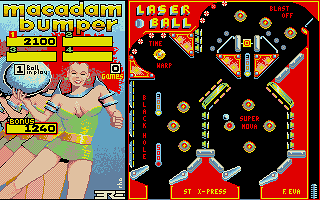 Macadam Bumber Extra Table atari screenshot