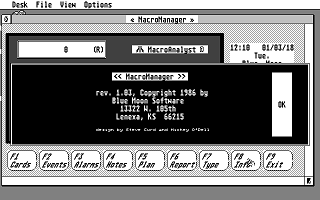 Macro Manager atari screenshot