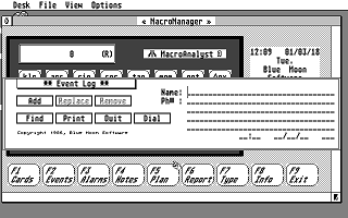 Macro Manager atari screenshot