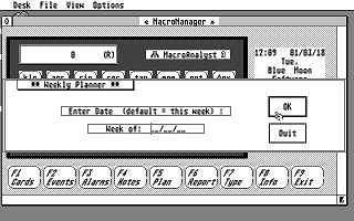 Macro Manager atari screenshot