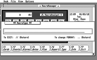 Macro Manager atari screenshot